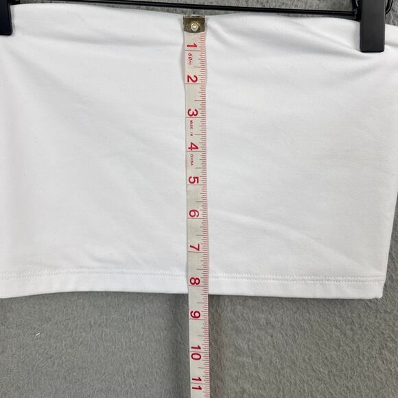 Susana Monaco Essential Crop Tube Top White Size XS NWOT Layering Stretch - Picture 6 of 8